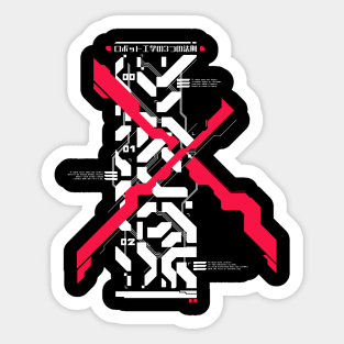 Cyberpunk Robotic Rules Sticker